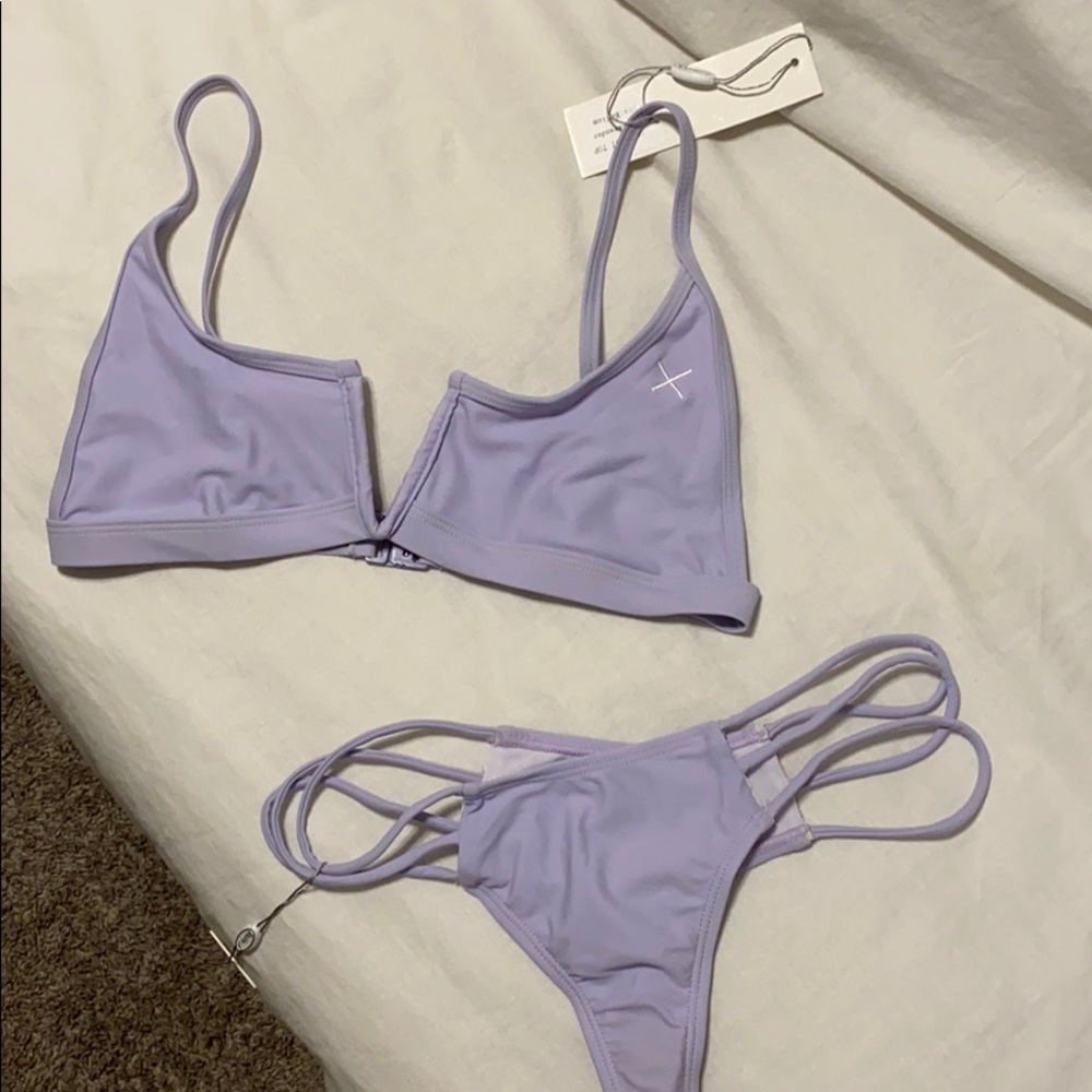 NWT BoutineLA lavender bikini set!